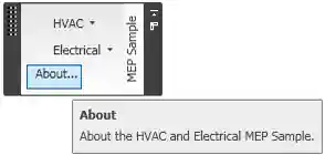 MEP sample custom ribbon panel