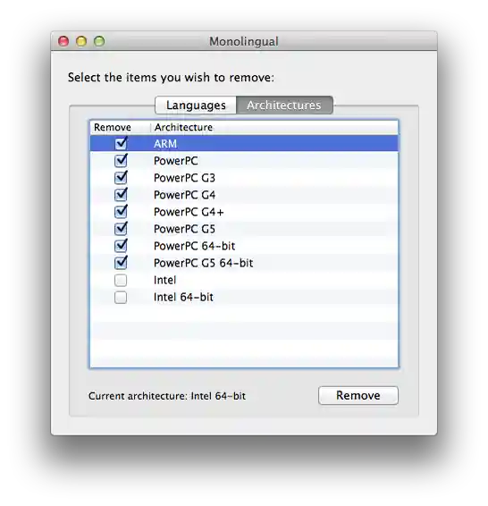 Unused architecture resources