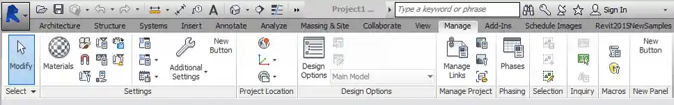 Moving an external command ribbon button