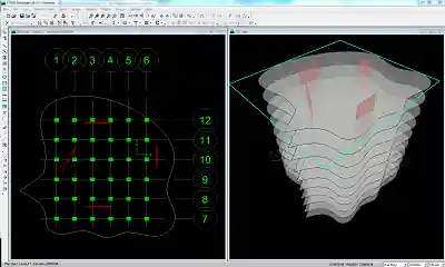 Revit model exported to ETABS