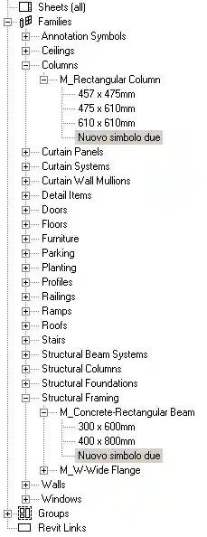 New column and beam types