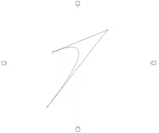 NURB spline with three control points