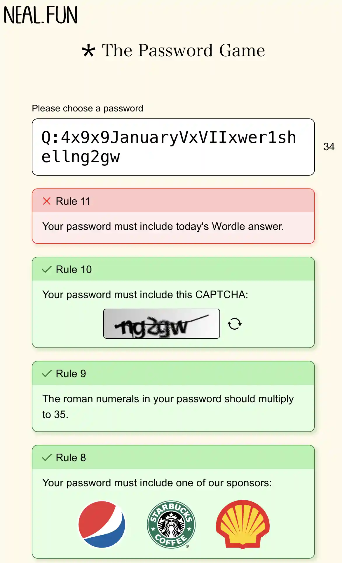 The Password Game The Password Game