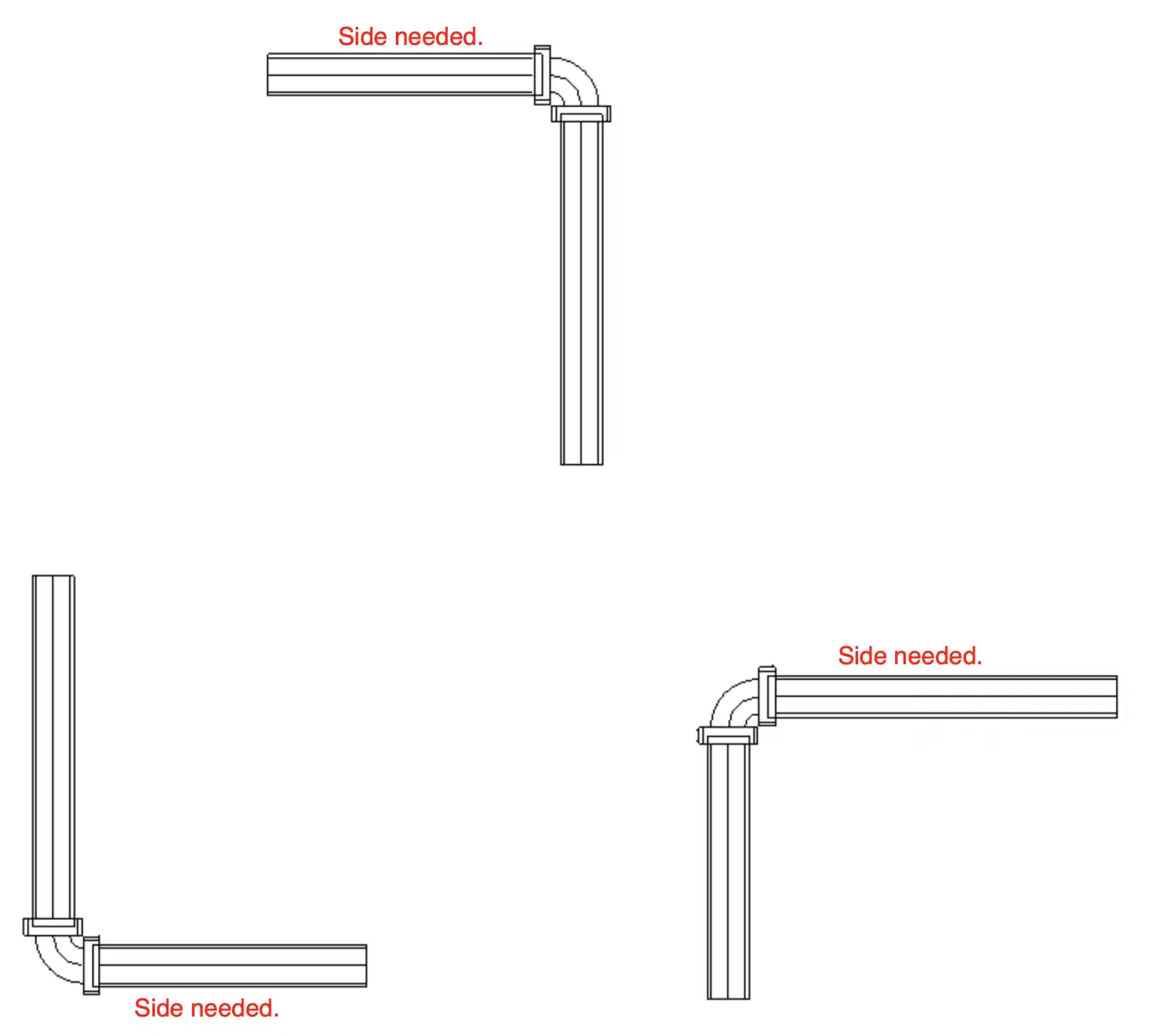 Pipe cylinder sides needed