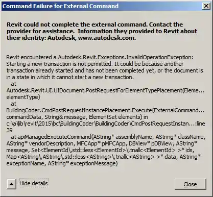 PostRequestForElementTypePlacement requires a transaction
