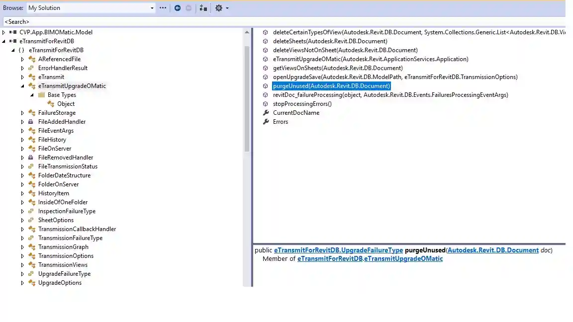 eTransmitForRevitDB.dll public methods