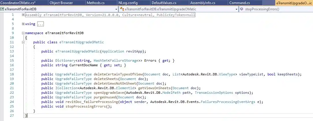 eTransmitForRevitDB.dll public methods