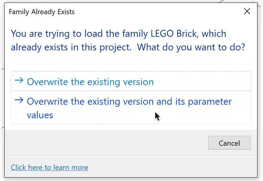 Reload purged family Reload purged family