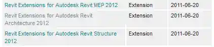 Revit 2012 Extensions