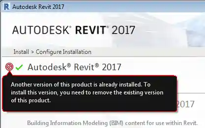 Revit 2017 prior version installed