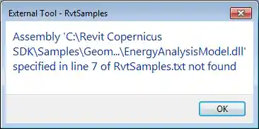 Invalid path specified in RvtSamples.txt