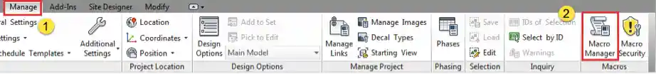 Manage tab