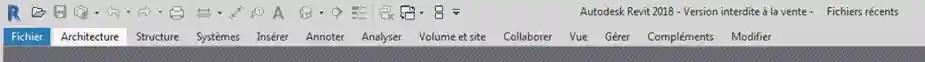French Revit title bar