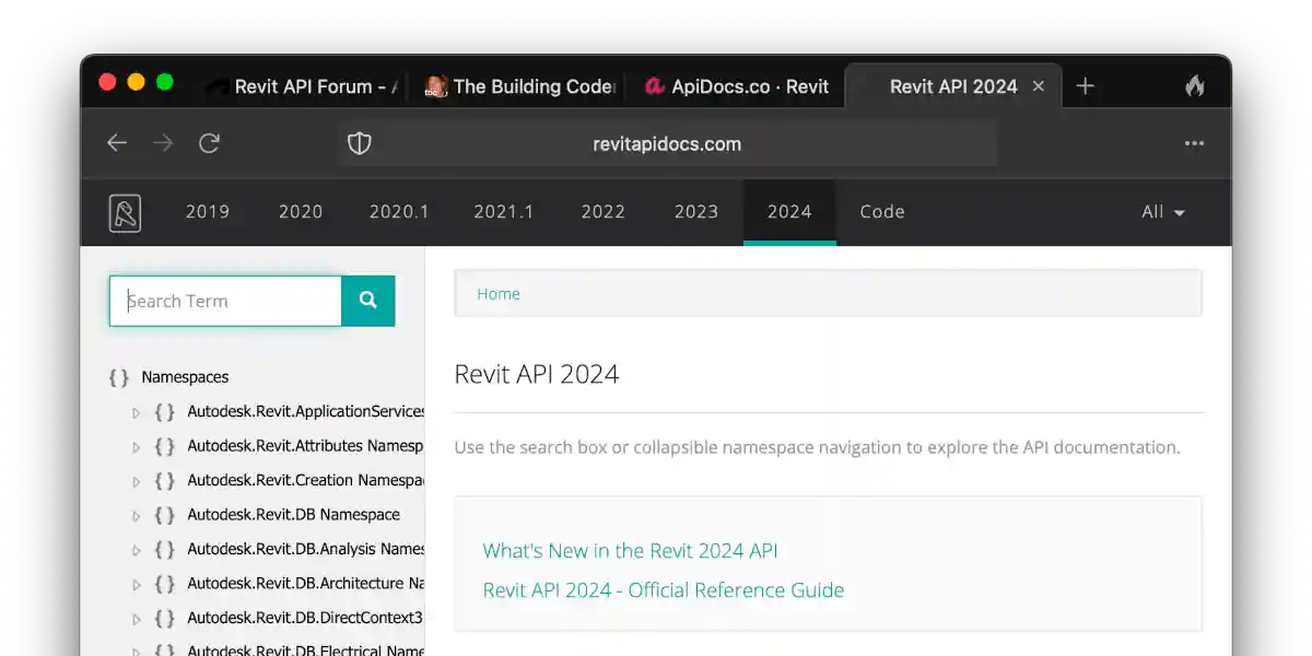 Revit API Docs 2024 Revit API Docs 2024