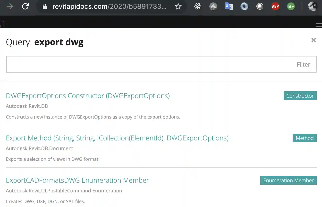 Revitapidocs full text search