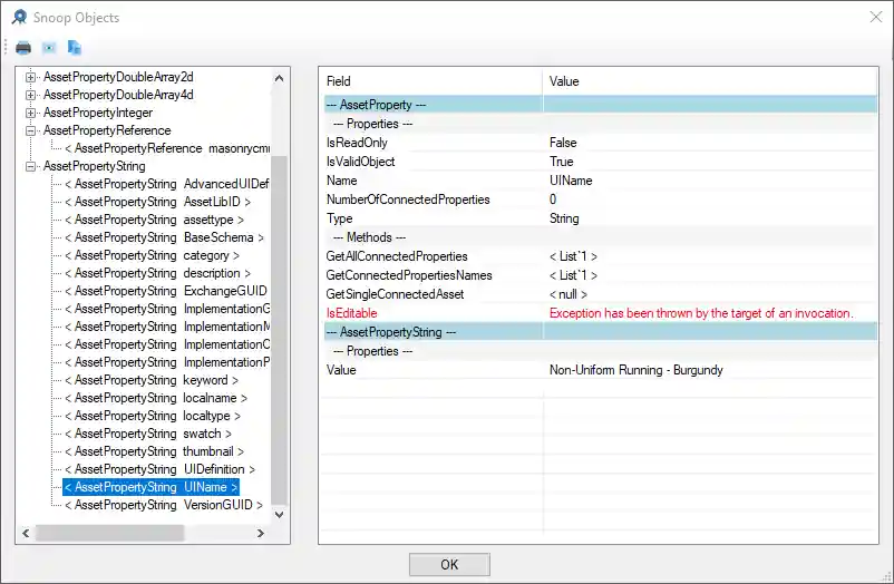 Snooping appearance assets