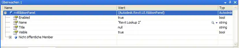 Ribbon panel name and null title