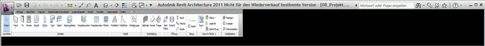 Revit ribbon bar with scaling transform