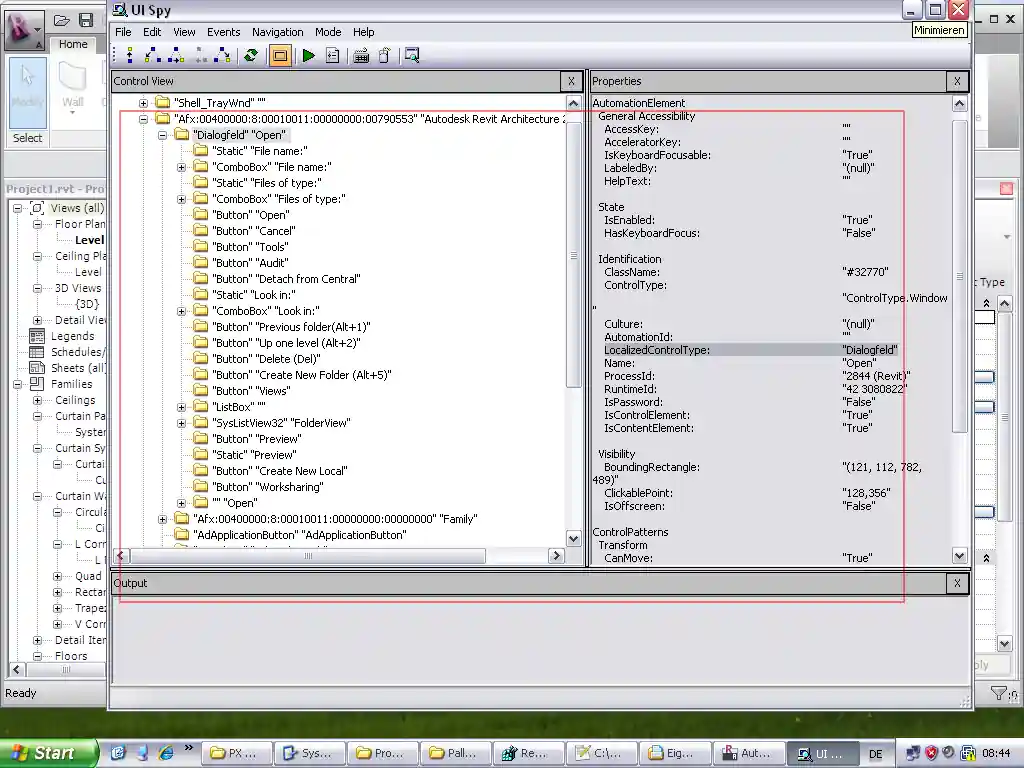 UISpy looking at an English version