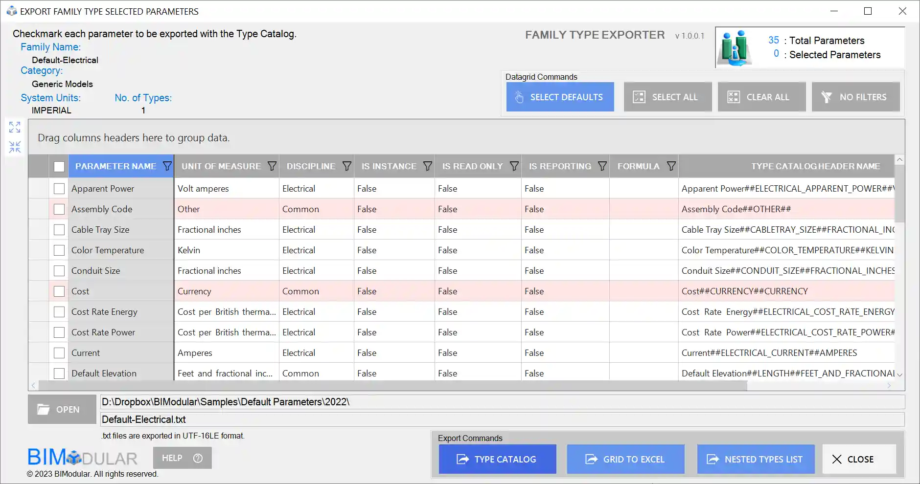 FamilyType Exporter EN FamilyType Exporter EN