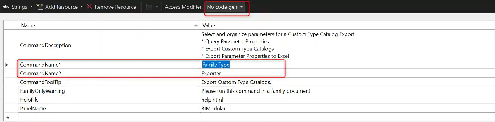 Ribbon panel resource file Ribbon panel resource file