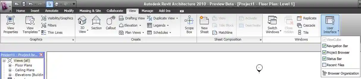 Ribbon user interface button