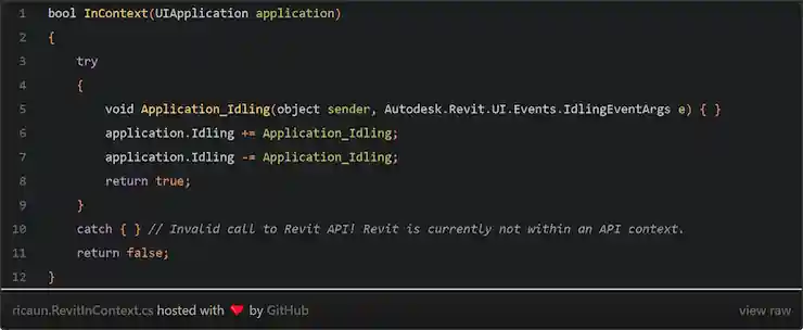 In Revit API context check In Revit API context check