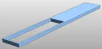 A box with a cut-out