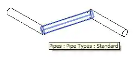 Two original pipe plus rolling offset