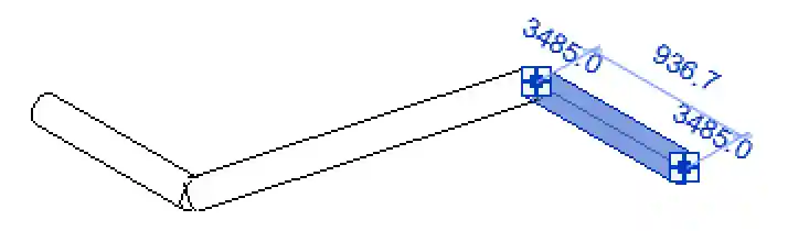 Original pipe connected with rolling offset