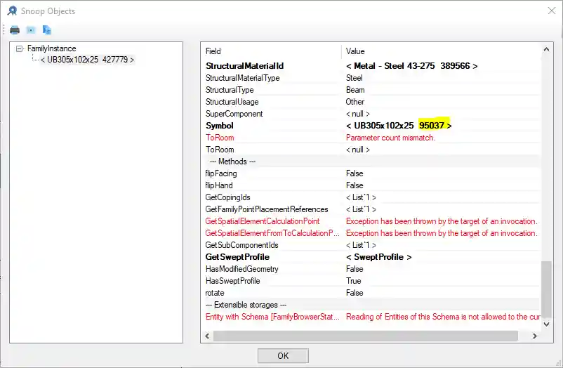 The FamilySymbol id 95037 The FamilySymbol id 95037