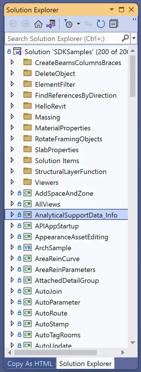 Revit 2024 SDK solution