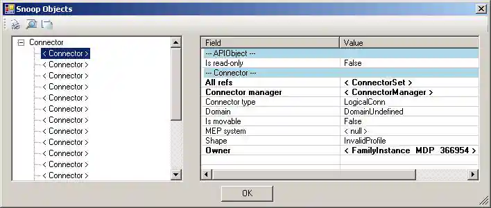 RvtMgdDbg connector properties