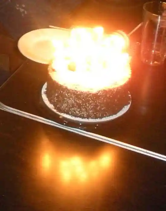 Birthday cake with candles
