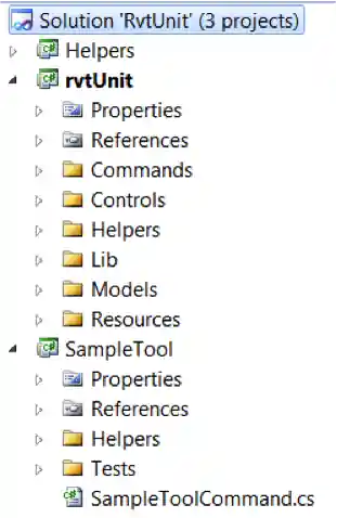 RvtUnit solution projects
