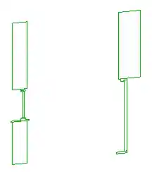 Model lines representing cut geometry isolated in 3D view