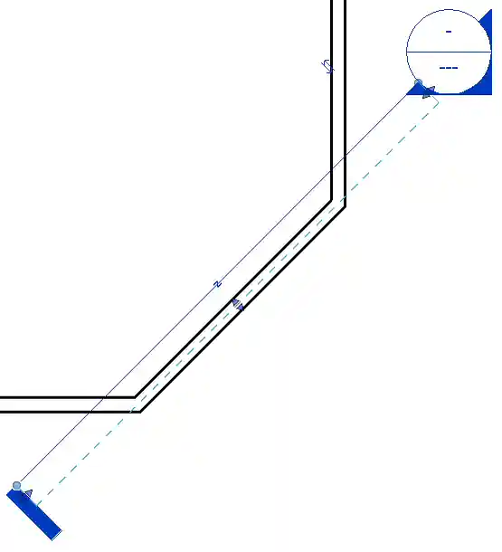 Dotted line in wall center