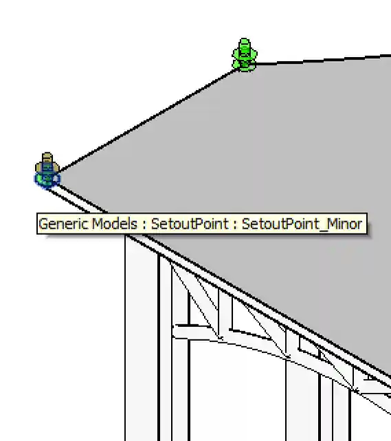 Minor and major structural concrete setout points