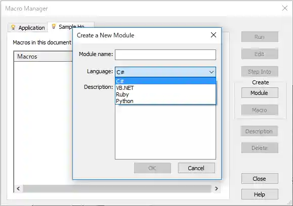 SharpDevelop IDE supports C#, VB, Ruby and Python