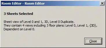 Selected sheets and the views they contain