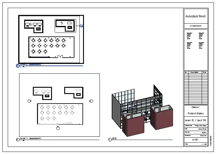 Sheet displaying three views