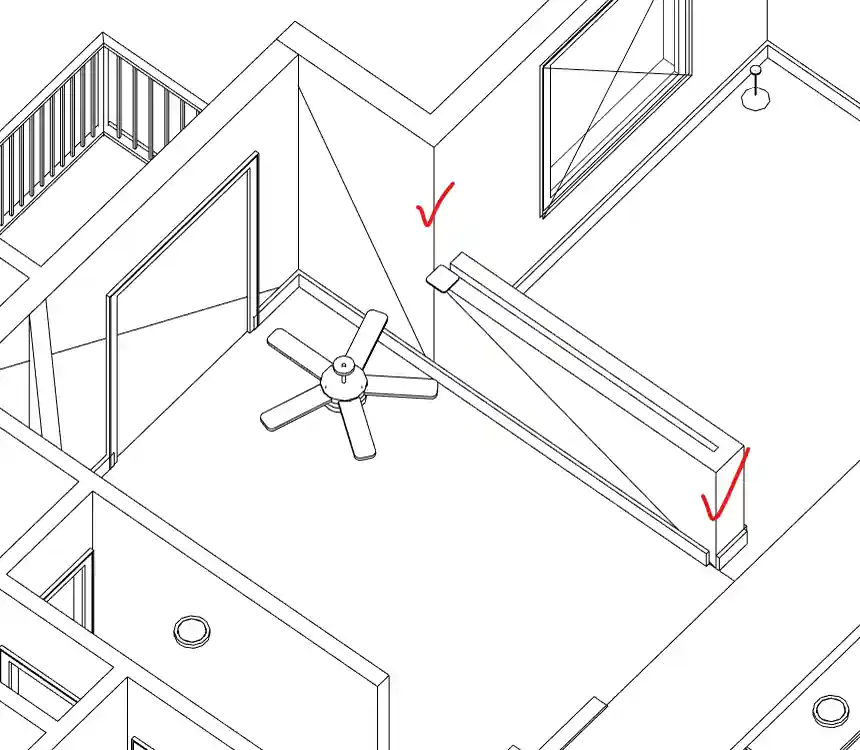 Full wall faces Full wall faces