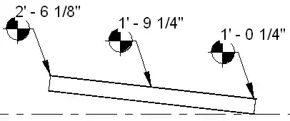 Spot elevations on beam