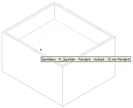 Newly created sprinkler family instance