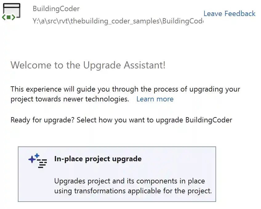 .NET Upgrade Assistant .NET Upgrade Assistant