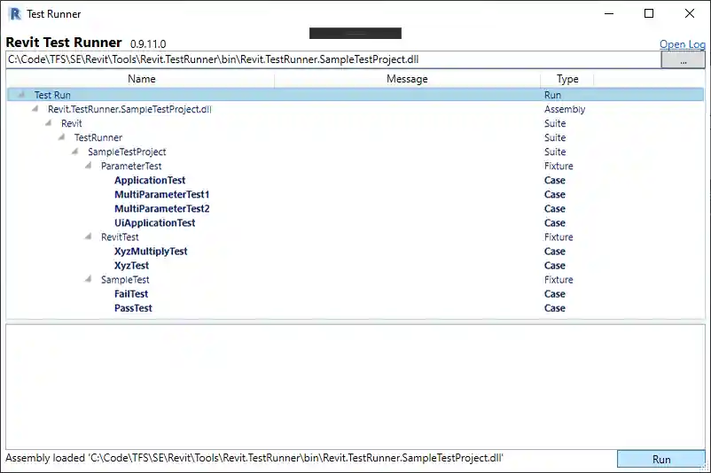 TestRunner user interface