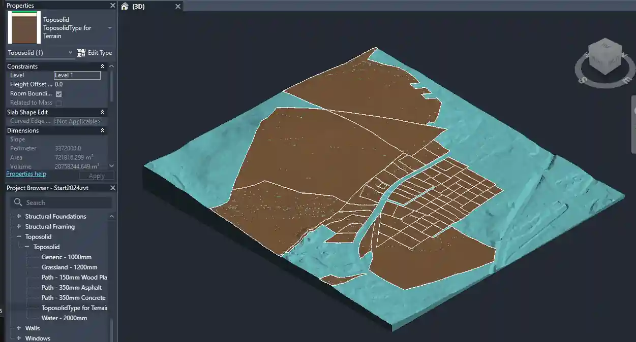 Toposolid subdivision material Toposolid subdivision material