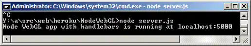 NodeWebGL running locally on Windows