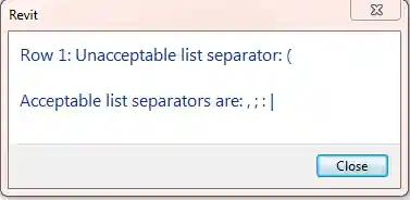 TXT type list error message