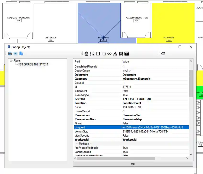 Element id and UniqueId mismatch Element id and UniqueId mismatch